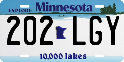 MN license plate 202LGY