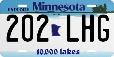 MN license plate 202LHG