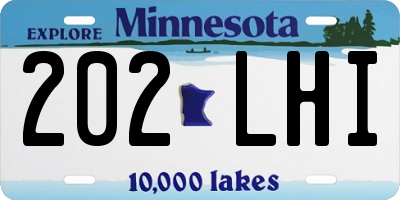 MN license plate 202LHI