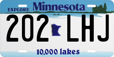 MN license plate 202LHJ
