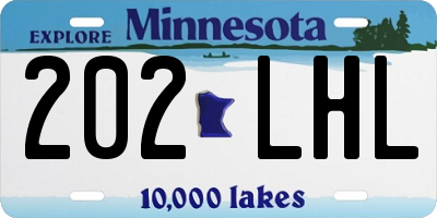 MN license plate 202LHL