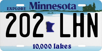 MN license plate 202LHN