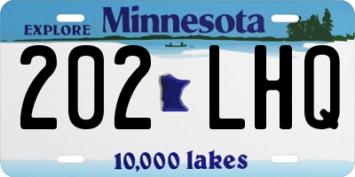 MN license plate 202LHQ