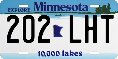 MN license plate 202LHT