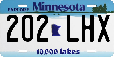 MN license plate 202LHX
