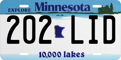 MN license plate 202LID