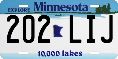 MN license plate 202LIJ