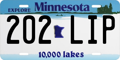 MN license plate 202LIP