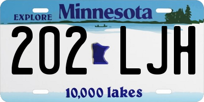 MN license plate 202LJH
