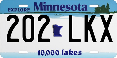 MN license plate 202LKX