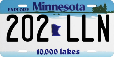 MN license plate 202LLN