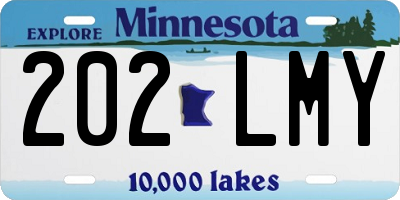 MN license plate 202LMY