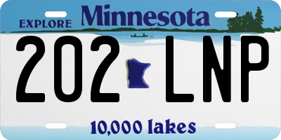 MN license plate 202LNP