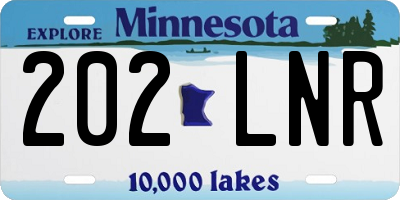 MN license plate 202LNR