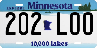 MN license plate 202LOO