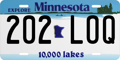 MN license plate 202LOQ