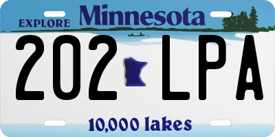 MN license plate 202LPA