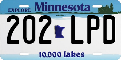MN license plate 202LPD