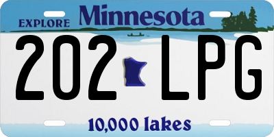 MN license plate 202LPG