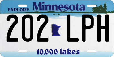MN license plate 202LPH