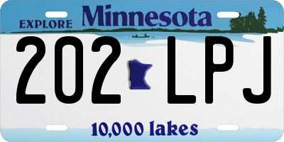 MN license plate 202LPJ