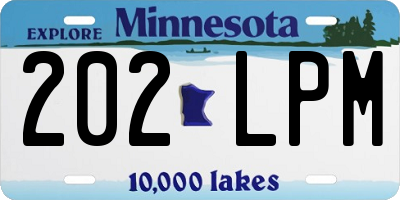 MN license plate 202LPM