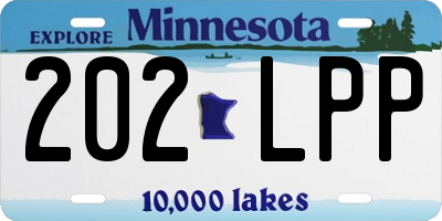 MN license plate 202LPP