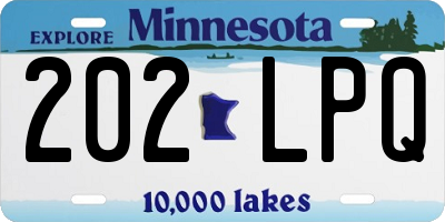 MN license plate 202LPQ