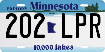 MN license plate 202LPR