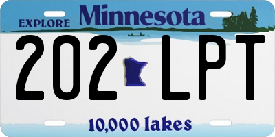 MN license plate 202LPT