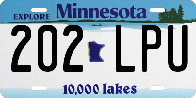 MN license plate 202LPU