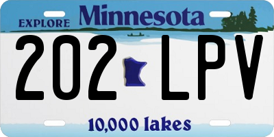 MN license plate 202LPV