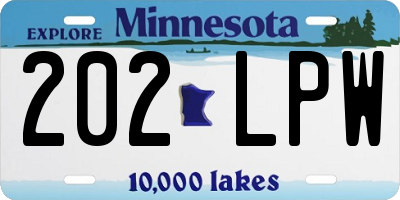 MN license plate 202LPW