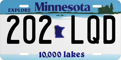 MN license plate 202LQD