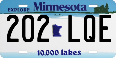 MN license plate 202LQE