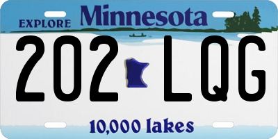 MN license plate 202LQG