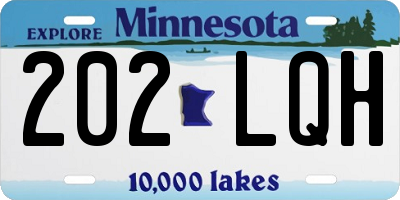 MN license plate 202LQH