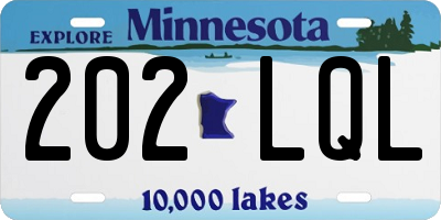 MN license plate 202LQL