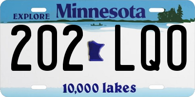 MN license plate 202LQO