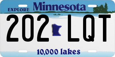 MN license plate 202LQT