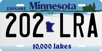 MN license plate 202LRA