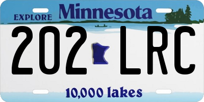 MN license plate 202LRC