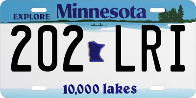 MN license plate 202LRI