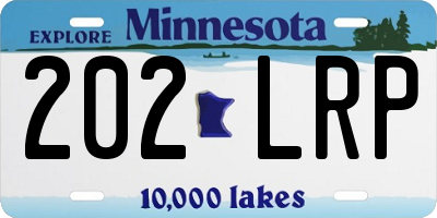 MN license plate 202LRP