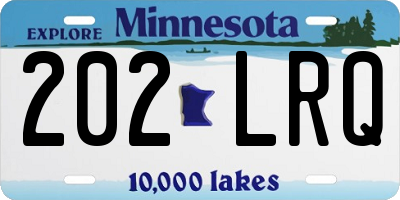 MN license plate 202LRQ