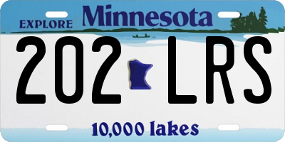 MN license plate 202LRS