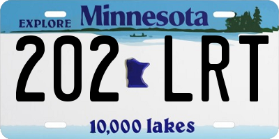 MN license plate 202LRT