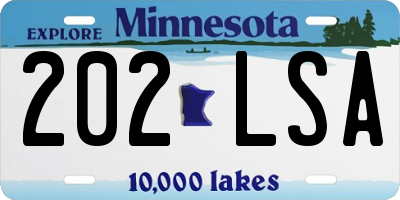 MN license plate 202LSA
