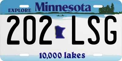 MN license plate 202LSG