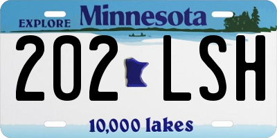MN license plate 202LSH